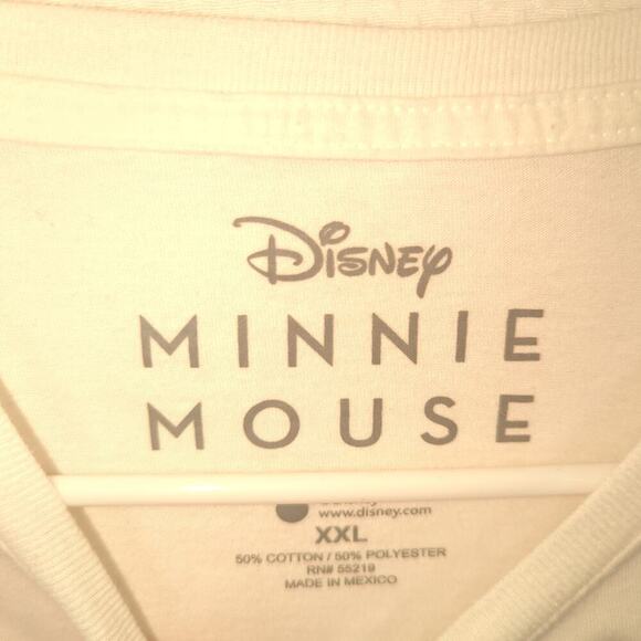 Disney XXL Minnie Mouse T-Shirt White Graphic Tee Since 1928 Cartoon Character - Picture 3 of 4